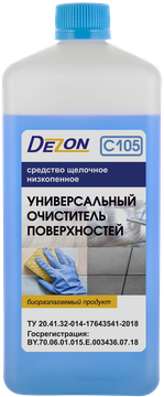 Дезон C105,1,0 кг.Универс.малопенное щелочное,машинная мойка, следы резины (с крышкой). Концентрат.