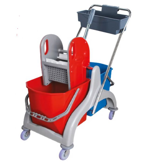 Тележка уборочная (пласт.база) 2*25 с отжимом
