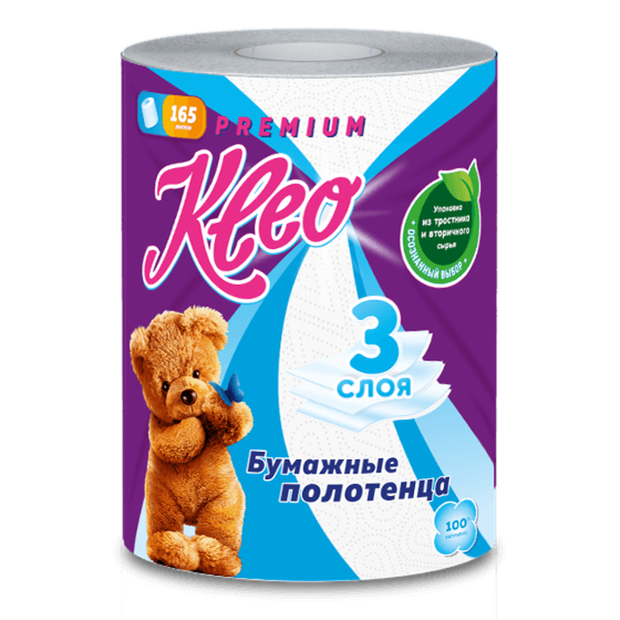 Полотенца бум. Kleo Premium  3-сл 1 рулон/вл.24 С285