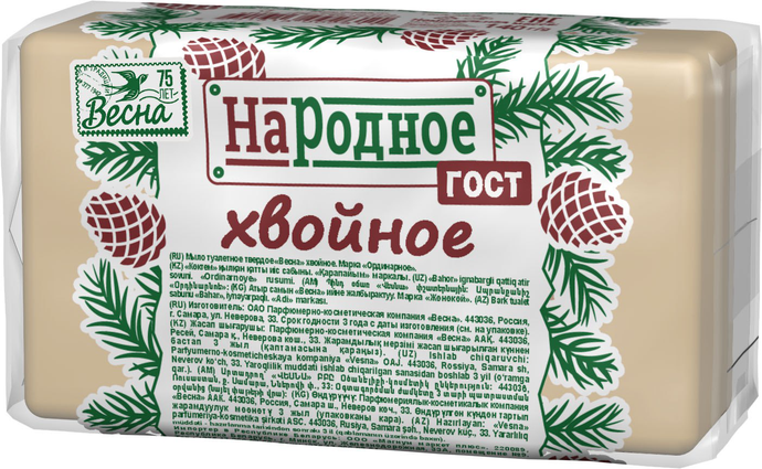 МТ  ВЕСНА Народное ГОСТ (хвойное),  в пленке ППП 140 г. арт. 1700