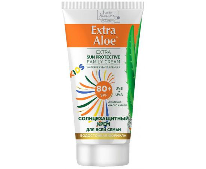 Extra Aloe Солнцезащитный крем  д/всей семьи SPF80+  75мл  *4*28