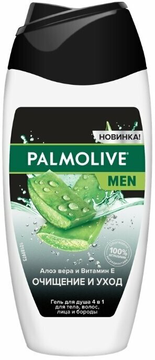 Гель для душа Палмолив Мужской 4в1 Очищение и Уход (Алоэ вера и витамин Е) 250 мл *6*12