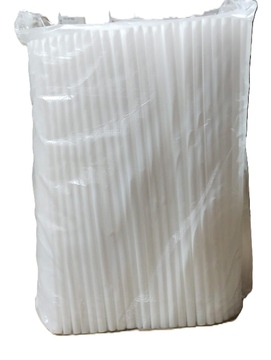 Трубочки для коктейля Белые без изгиба  8*240 мм  (250шт/упак)