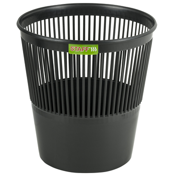 Корзина для бумаг STAFF "Basic" ЭКОНОМ, сетчатая, 9 л, черная