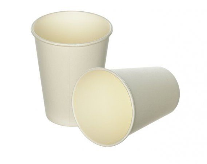 Стакан 300 мл белый бумажный d-90, h-110 пол об 400 мл*50/1000Т