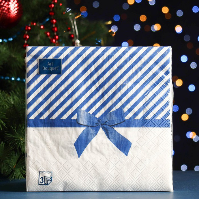 Салфетки Art Bouquet "Новогодний подарок" 33х33 ,3 слоя .20л /вл.12