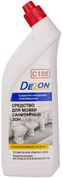 Дезон Средство моющее кислотное C108, Мойка санитарных зон, гель, кислотное (со скош. носиком).