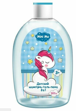 Mini Me Детский шампунь-гель-пена 3в1, 500 мл *3*12