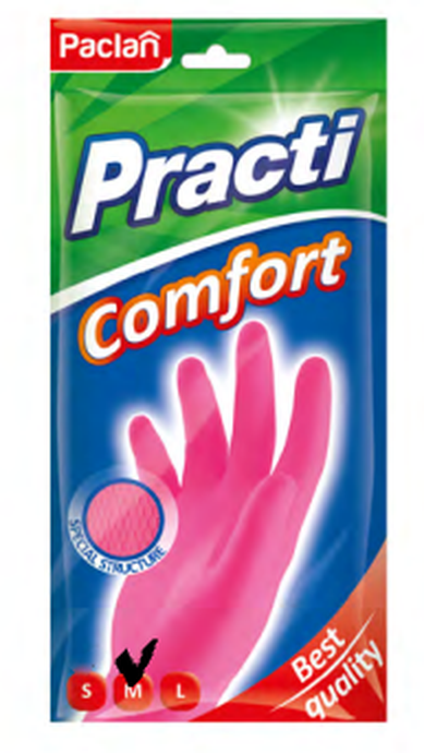 PACLAN PRACTI COMFORT ПЕРЧАТКИ РЕЗИНОВЫЕ М, ПАРА