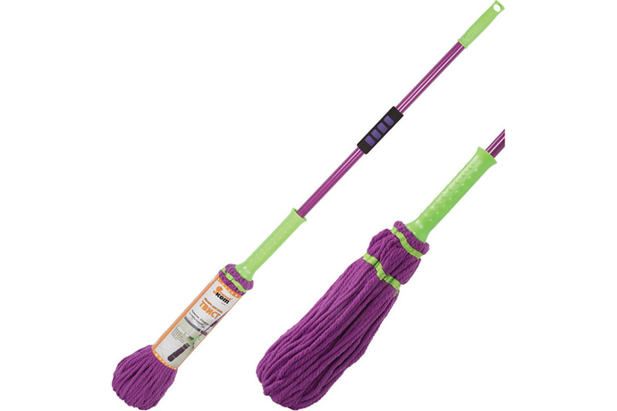 Швабра для пола Твист с насадкой из микрофибры МорМ11