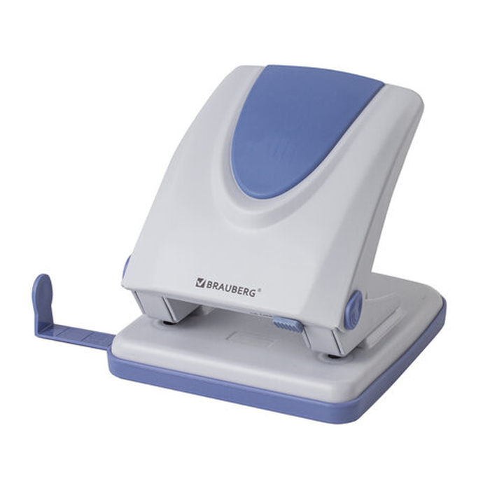 Дырокол металлический BRAUBERG "GRAND OFFICE", до 35 листов, серый, ГАРАНТИЯ 5 ЛЕТ