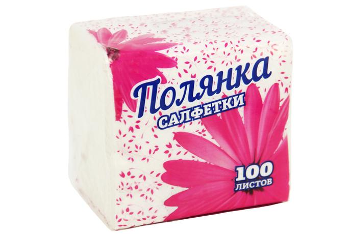 Салфетка Comfy Полянка белая 22х22 100 л./вл.40