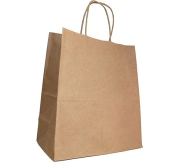 Пакет бумажный с кручеными ручками 320*200*370* крафт 250/200/300