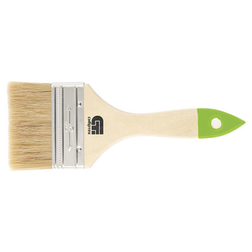 Кисть плоская 75 мм, натуральная щетина, деревянная ручка, для масляных красок, лаков, СИБРТЕХ