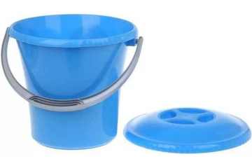 Ведро Либерти 5л с крышкой голубое