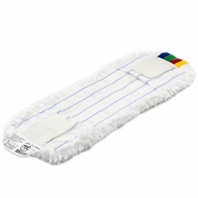 МОП GRASS плоский, 40х13 см, микрофибра, ухо+карман, белый, крупнопетлевой IT-0506