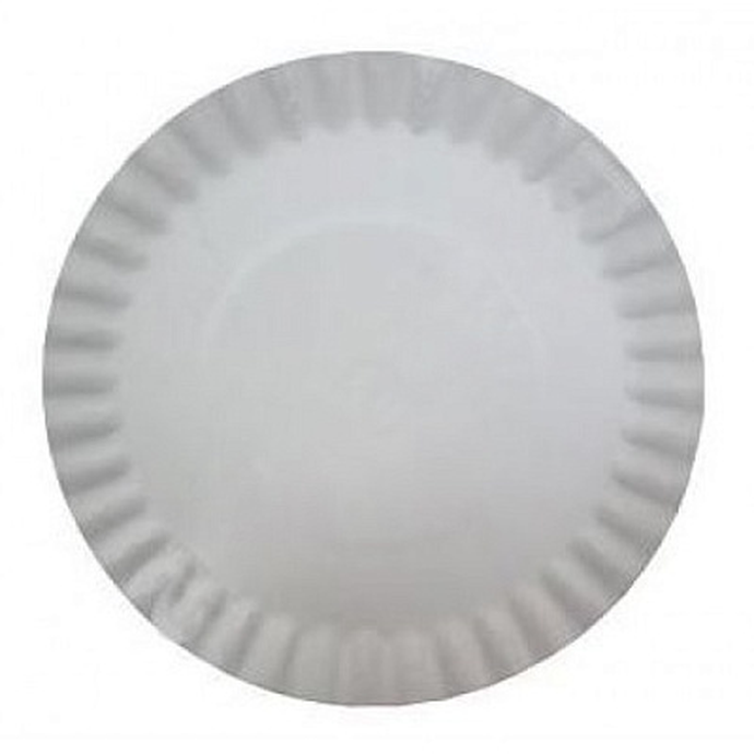 Тарелка бумажная d230 мм цвет белый/крафт Цветное дно