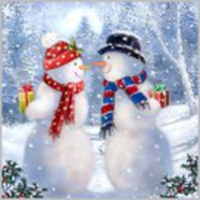 Салфетки Art Bouquet 33*33, 3хсл, 20л. "Снеговики с подарками" /12