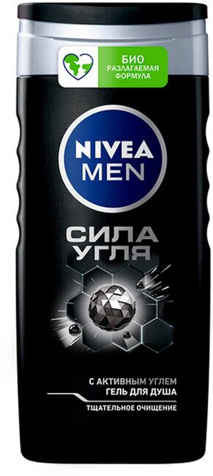 NIVEA Men Гель/душа 250 Сила угля/12