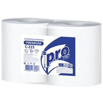 Полотенца бумажные протирочные PRO 2 слоя, 2 рулона, 300м С225