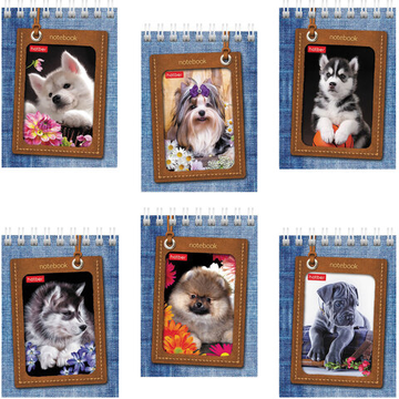 Блокнот Малый Формат (75*105мм) 40л, гребень, картон, клетка