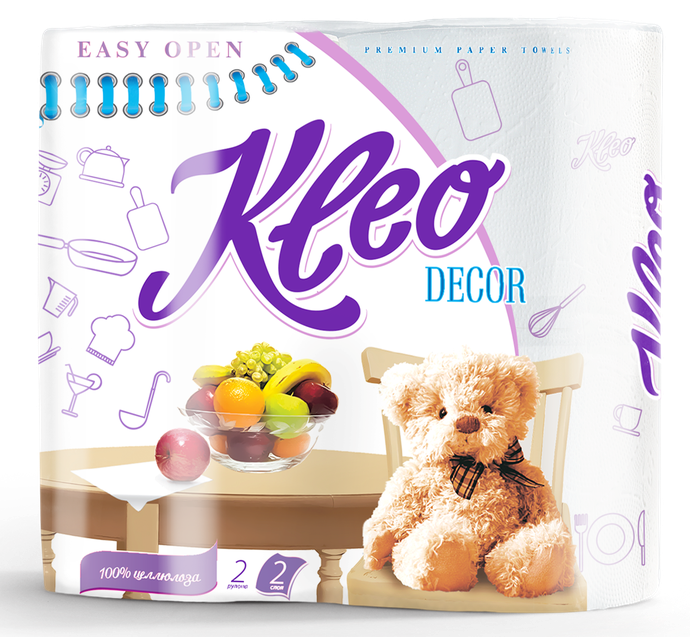 Полотенца бум. Kleo Decor 2-сл. 2 рул./вл.24 С120