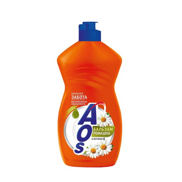 CP-ВО Д/ПОСУДЫ AOS БАЛЬЗАМ РОМАШКА И ВИТАМИН Е 450 Г 1*20