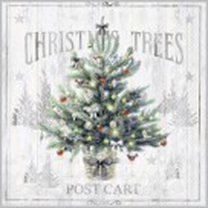 Салфетки бумажные декоративные Art Bouquet 33*33, 3хсл, 20л. "Рождественское дерево"/12