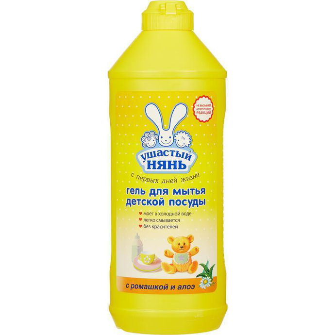 Н/к Ушастый Нянь  гель  д/посуды (ром.+алоэ)  500 мл.         *20 / 1120