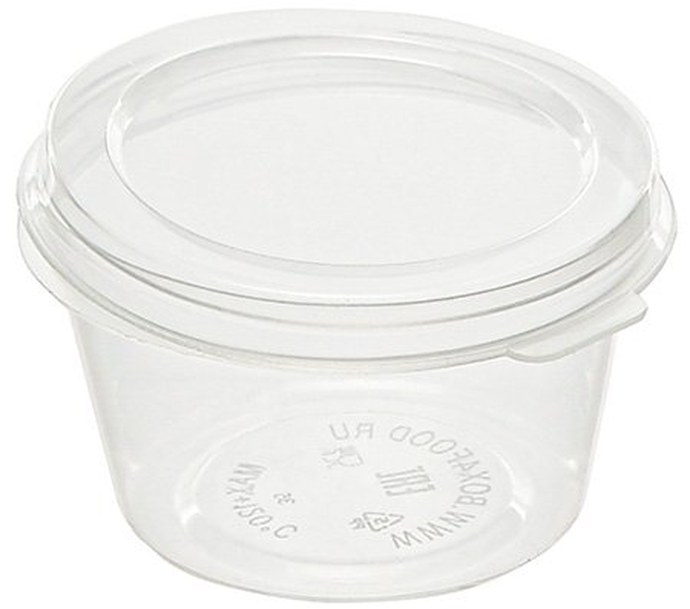 Контейнер для соуса 30 мл, круглый с неразъемной крышкой ПЭТ 100/1800