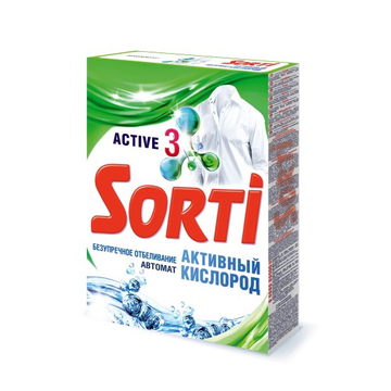 СТИР-Й ПОРОШОК СОРТИ АКТИВНЫЙ КИСЛОРОД АВТОМАТ 350 Г 1*24