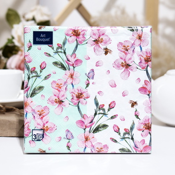 Салфетки Art Bouquet  "Цветущий сад" 33х33 , 3 слоя .20л/вл.12