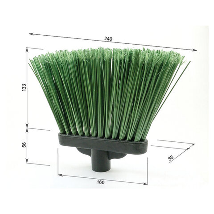 Метла синтетическая плоская МИШЕЛЬ, без черенка, еврорезьба, пластик