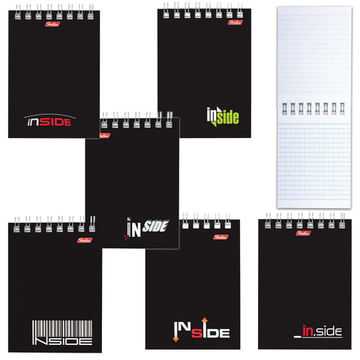 Блокнот Малый Формат (75*105мм) А7 40л, гребень, картон, клетка