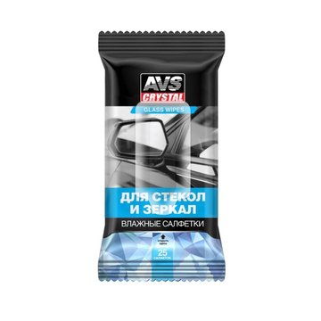 Влажные салфетки "Для стекол и зеркал" 25 шт. AVS AVK-200