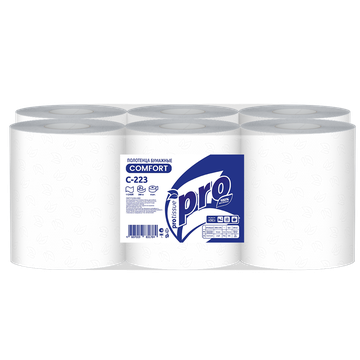 Полотенца бумажные рулонные "Protissue", 1 слой 1 рул, 280 м/6 вл С223