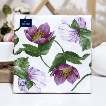 Салфетки Art Bouquet  "Декоративный цветок" 33х33 , 3 слоя .20л/вл.12