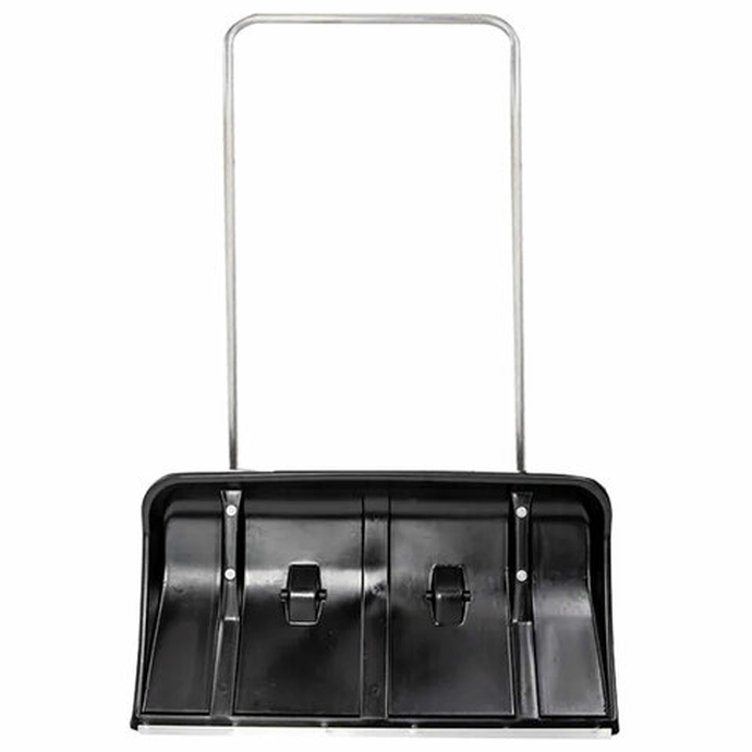 Лопата снегоуборочная (скрепер) на колесах, пластиковая, 82х45 см, высота 120 см, металлическая ручк