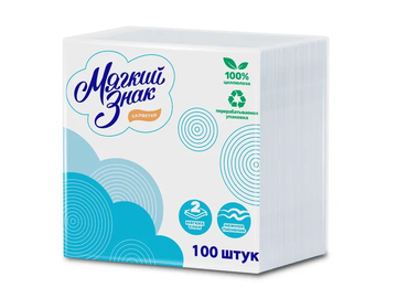 Салфетка Мягкий знак "Deluxe" 2-сл. 100 л./вл.40 С50