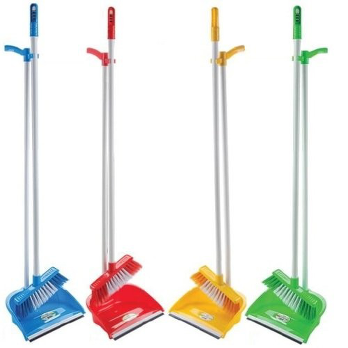 Совок-ленивка со щеткой, пластик