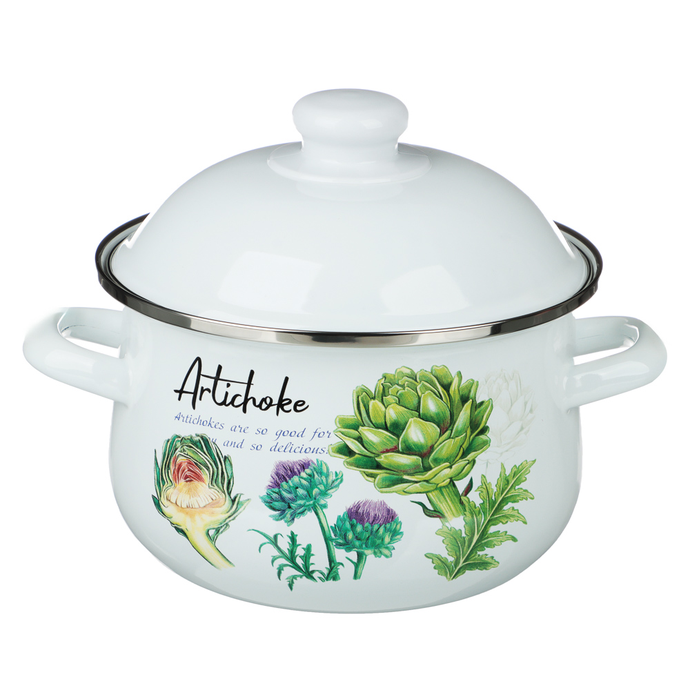 VETTA Артишок Кастрюля эмалированная, 18см, 2,0л, индукция