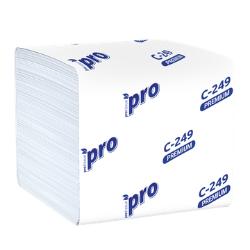Листовая туалетная бумага PRO 2 слоя, 250 л/40 вл С249