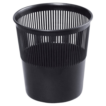 Корзина для бумаг BRAUBERG сетчатая, 9 л, черная 237001