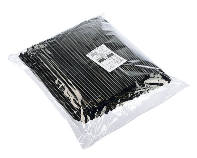 Трубочка б/изг 21 см черные 250 шт/уп 40 упаковок