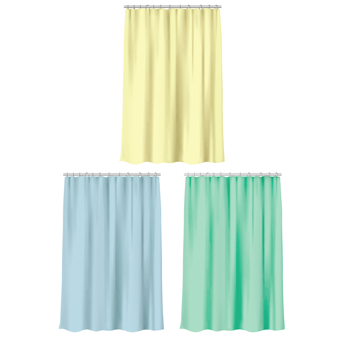 VETTA Шторка для ванной, ПЕВА, 180*180см, Яркий однотон, 3 цвета