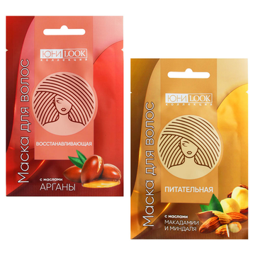 ЮниLook Маска для волос с ценными маслами, 25 мл, 2 вида