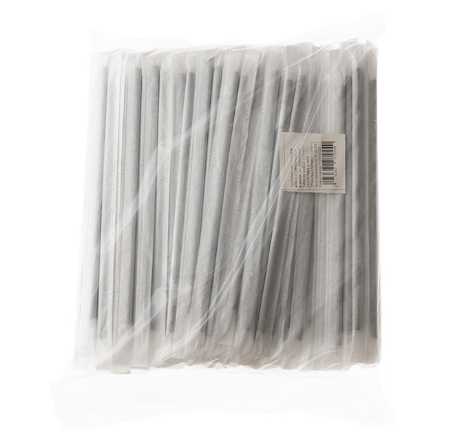 Трубочки для котктейля 8мм*240ммм черные в индивид.упаковке., 250 шт/упак