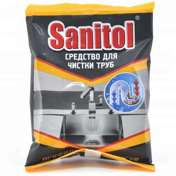 Средство для труб Sanitol 90г. Антизасор