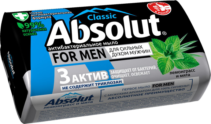 МТ "ABSOLUT  For men" Лемонграсс и мята 90 г. арт. 6161