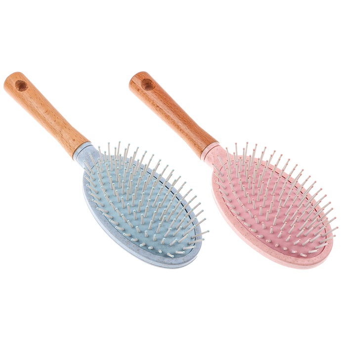 ЮниLook Расческа массажная Эко, дерево, нейлон, 23,5х7 см, 2 цвета
